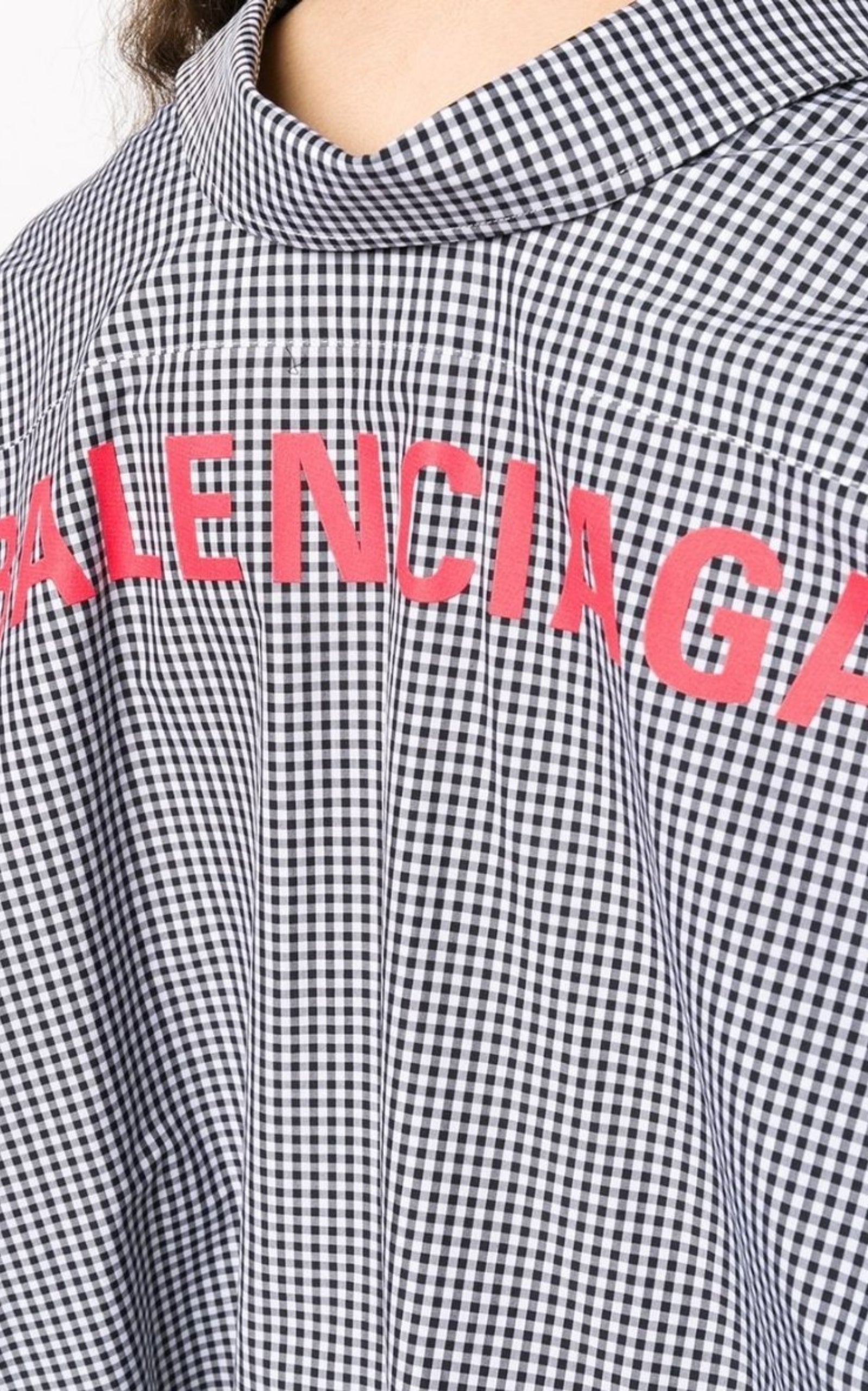 Swing Logo-print Checked Poplin Shirt