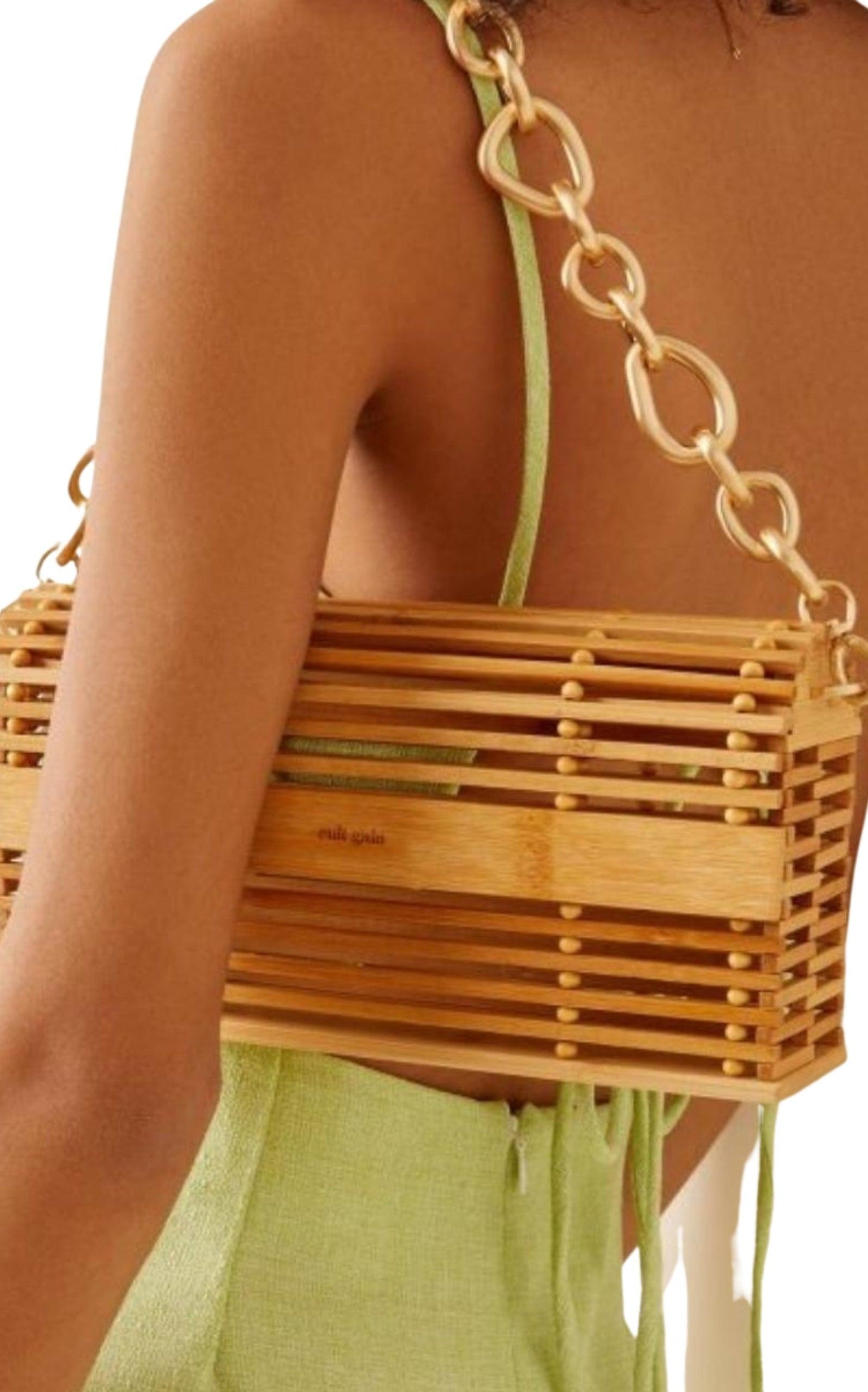  Cult GaiaSylva Caged Bamboo Shoulder Bag - Runway Catalog