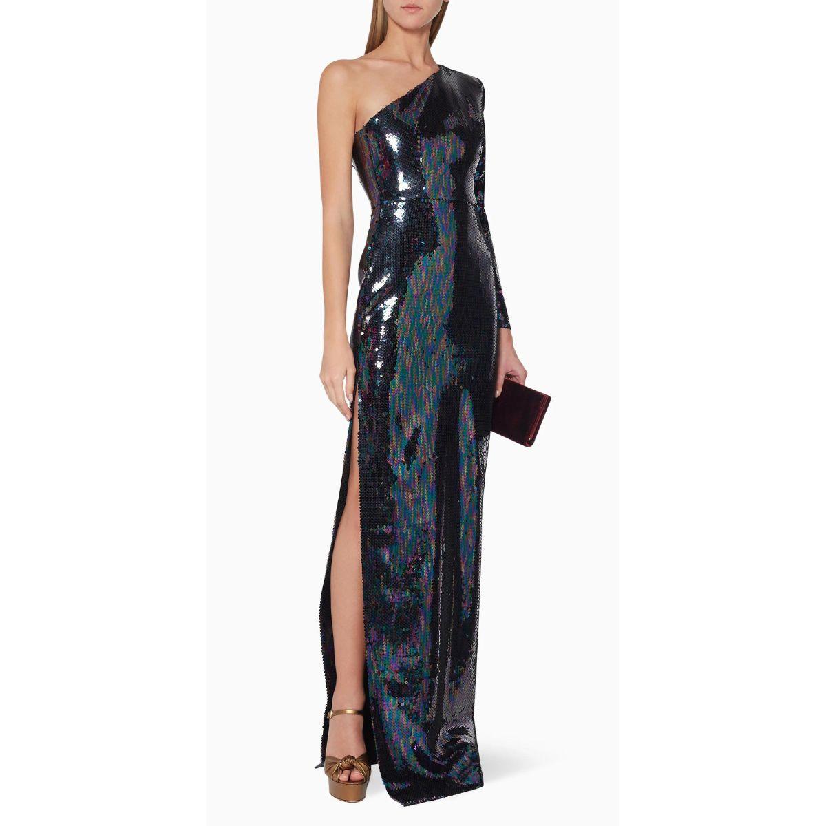  Alex PerryTallon Sequin One Sleeve Gown - Runway Catalog