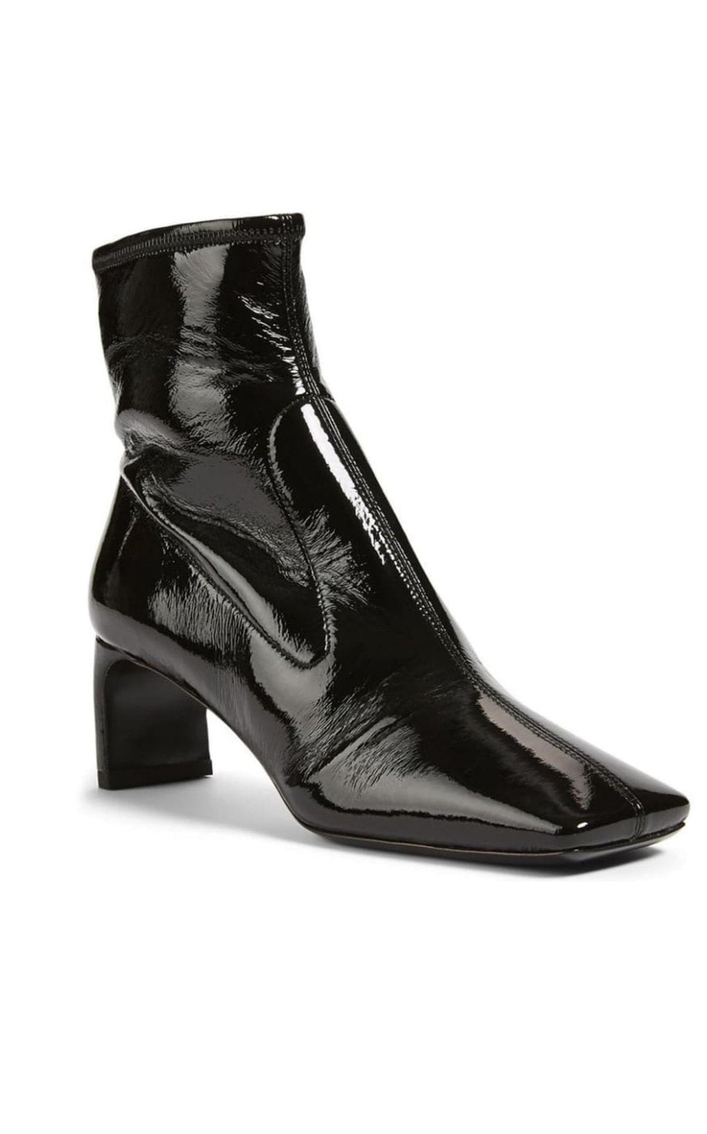  PradaТechnical Patent Leather Ankle Boots - Runway Catalog