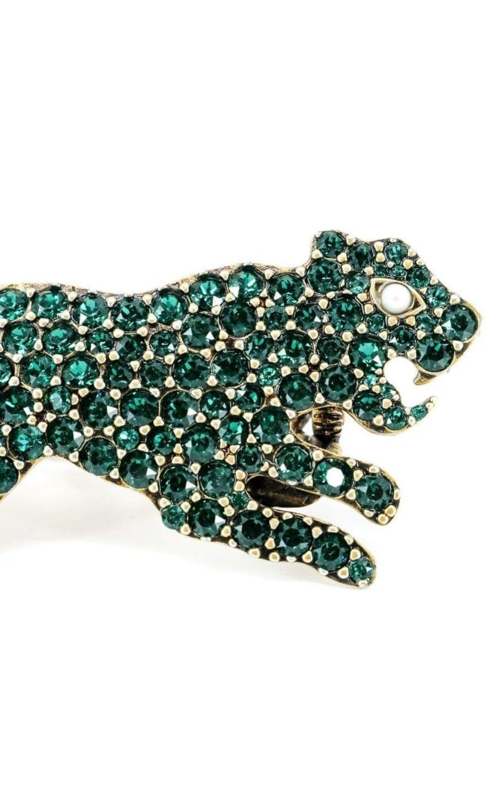  GucciTwo Finger Green Ring - Runway Catalog