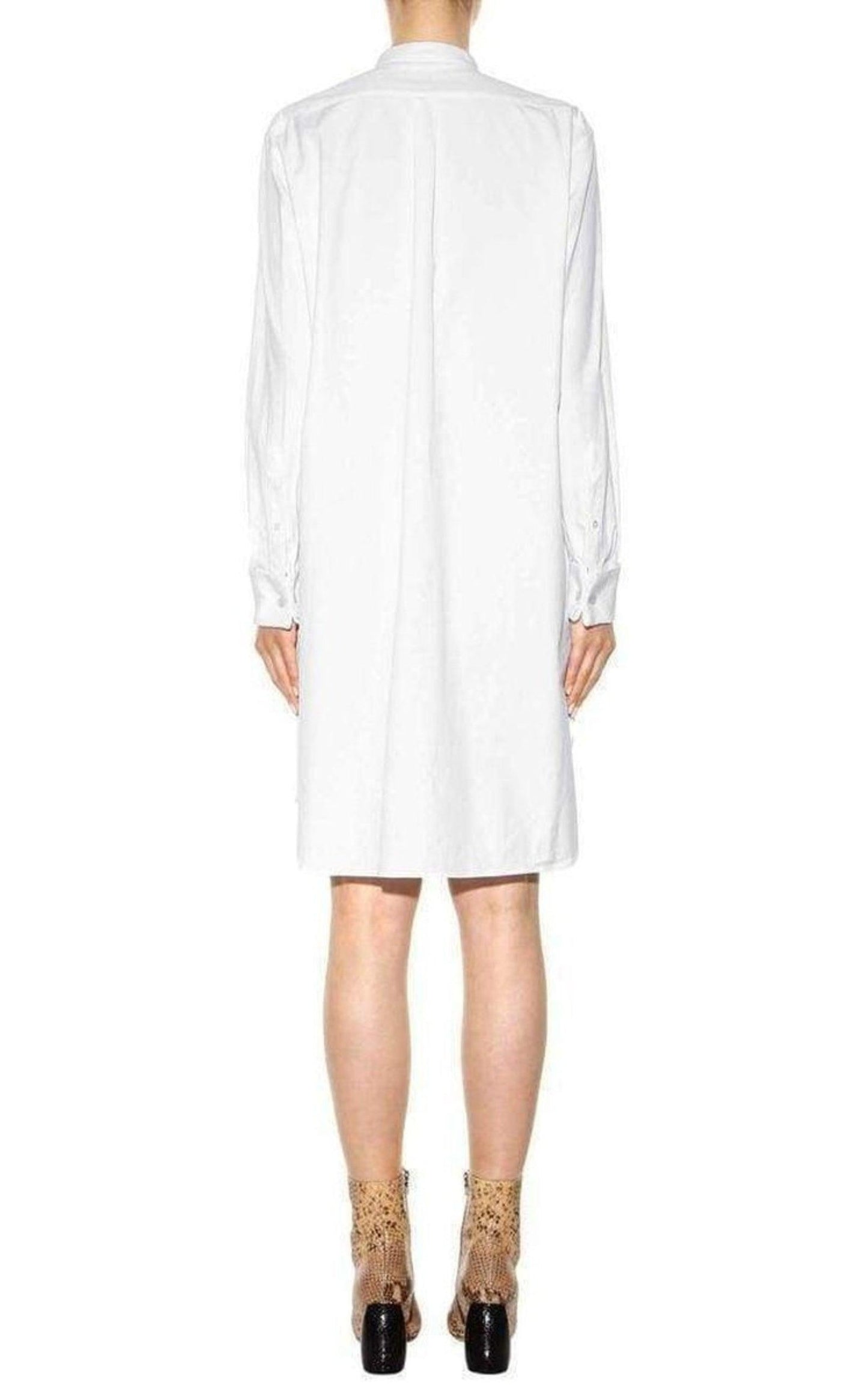  Dries Van NotenWhite Cotton Shirt Dress - Runway Catalog