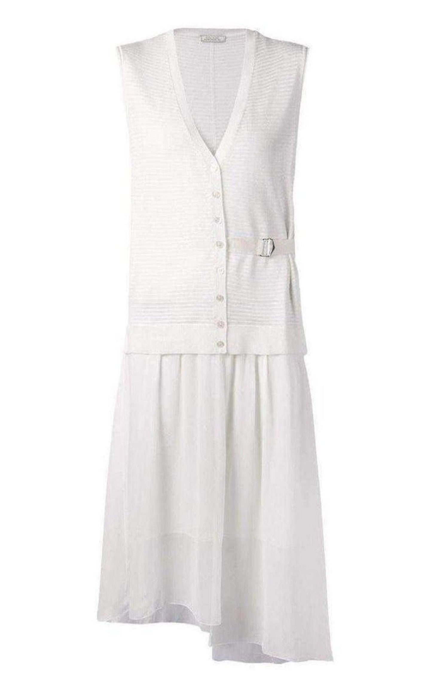 Nina Ricci White Wool & Silk Dress