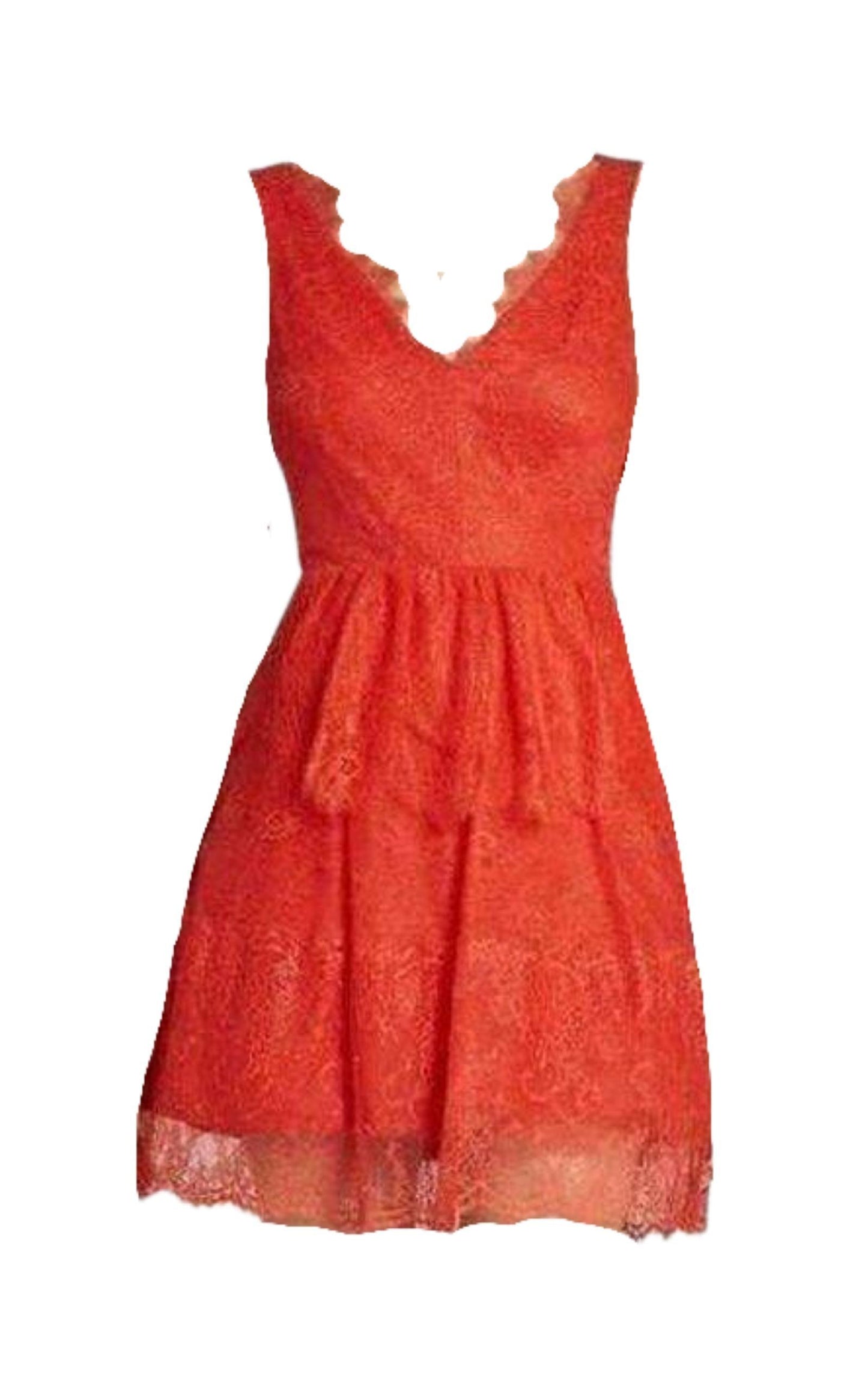  BCBGMAXAZRIAWilla Bright Poppy Lace Cocktail Dress - Runway Catalog