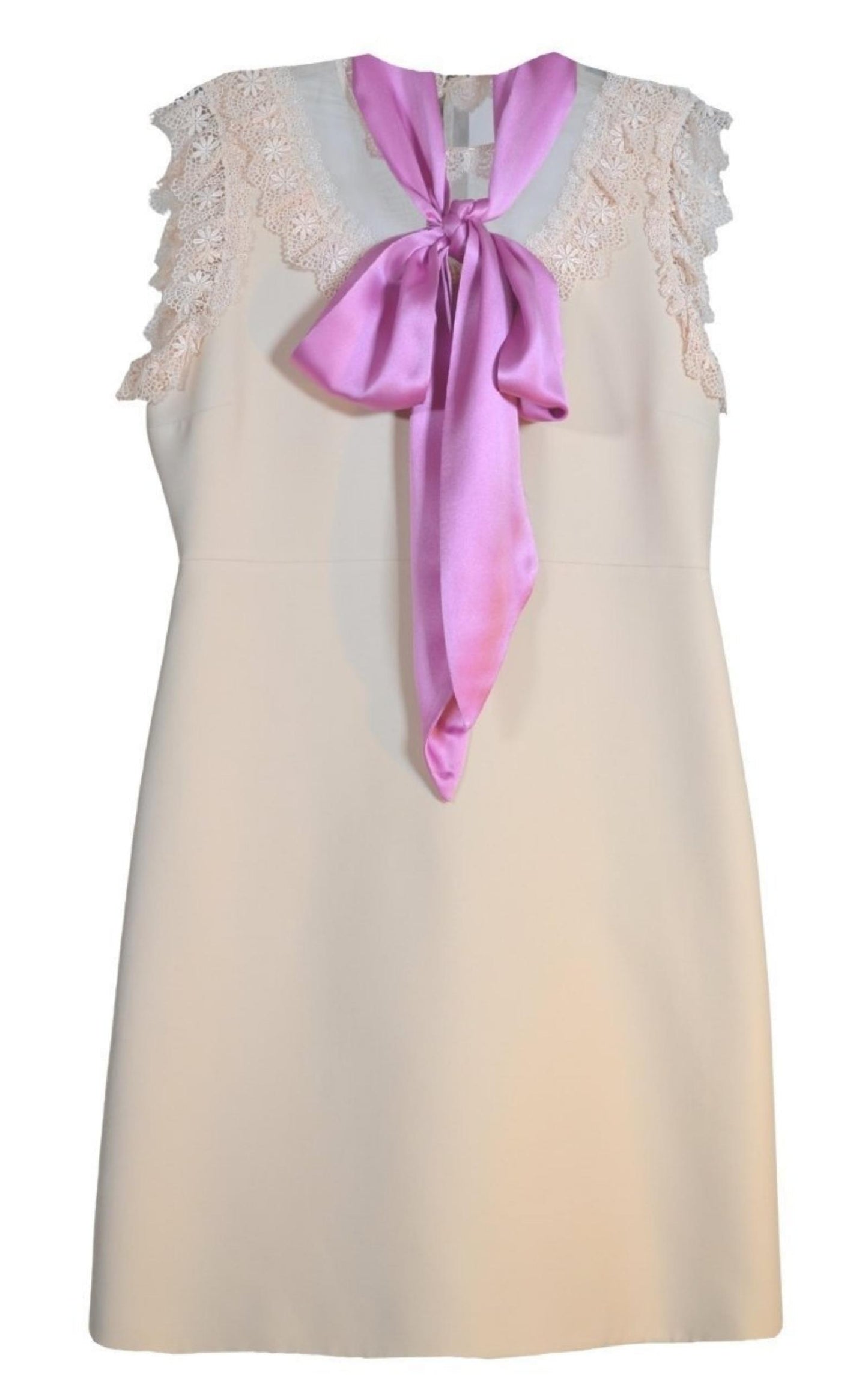  GucciWool & Silk Blend Mini Dress with Pussycat Bow - Runway Catalog