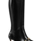  GucciZumi Black Leather High Boots - Runway Catalog