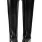  GucciZumi Black Leather High Boots - Runway Catalog