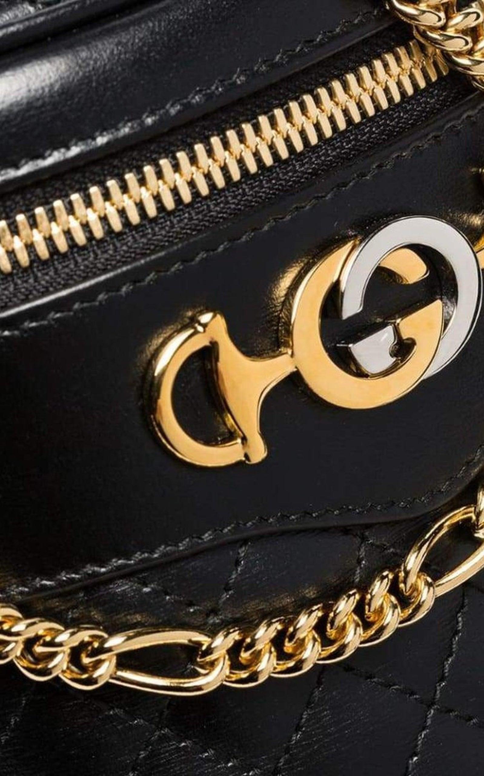 Gucci, Bags, Gucci Black Gold Shoulder Bag