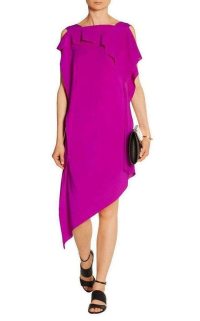 Acne Studios Barrow Asymmetric Silk Crepe de Chine Dress - Runway Catalog