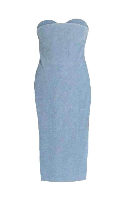Acne Studios Blue Boned Light Weight Denim Dress - Runway Catalog