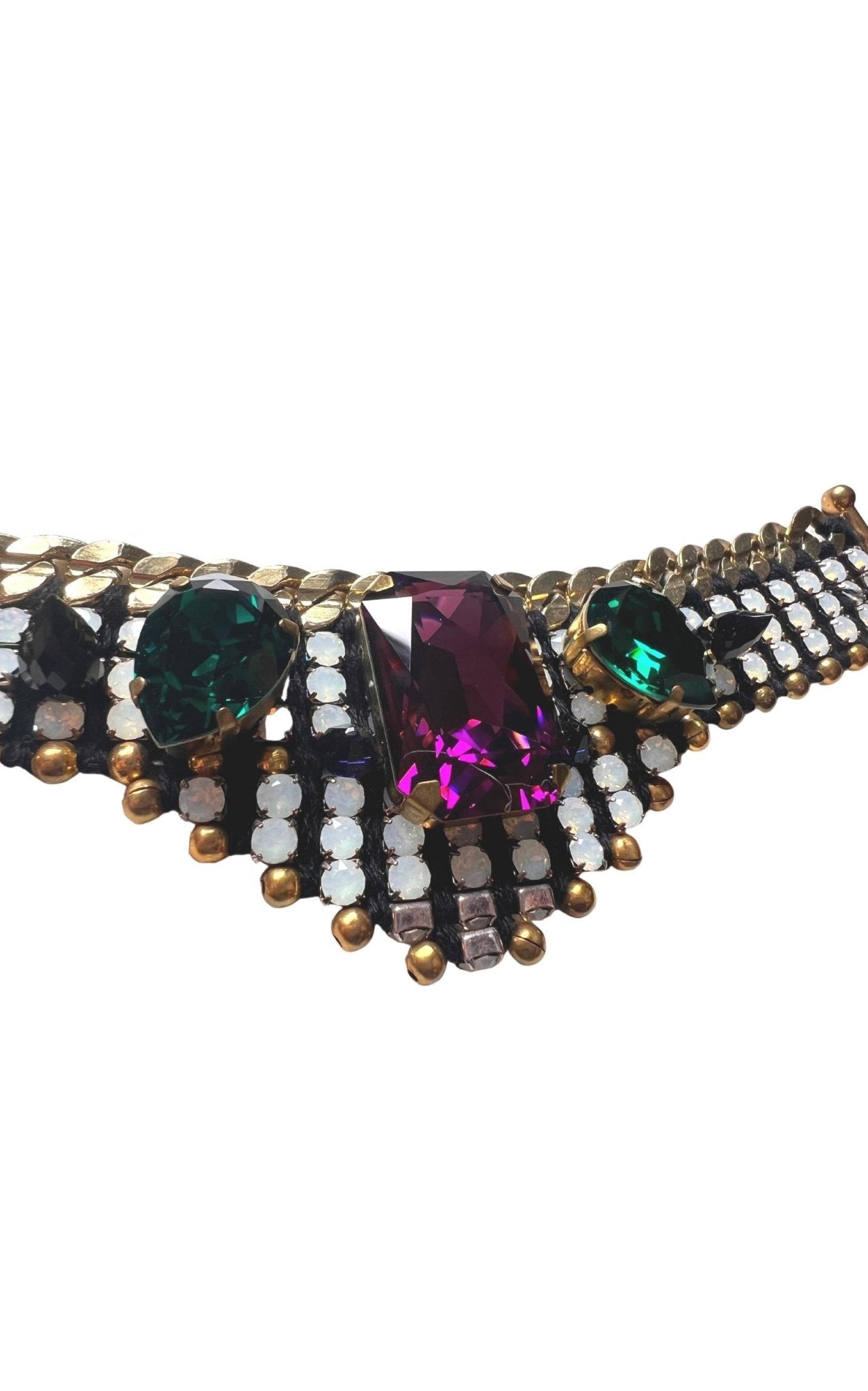 Akong London 24K Gold Plated White Opal Bracelet - Runway Catalog