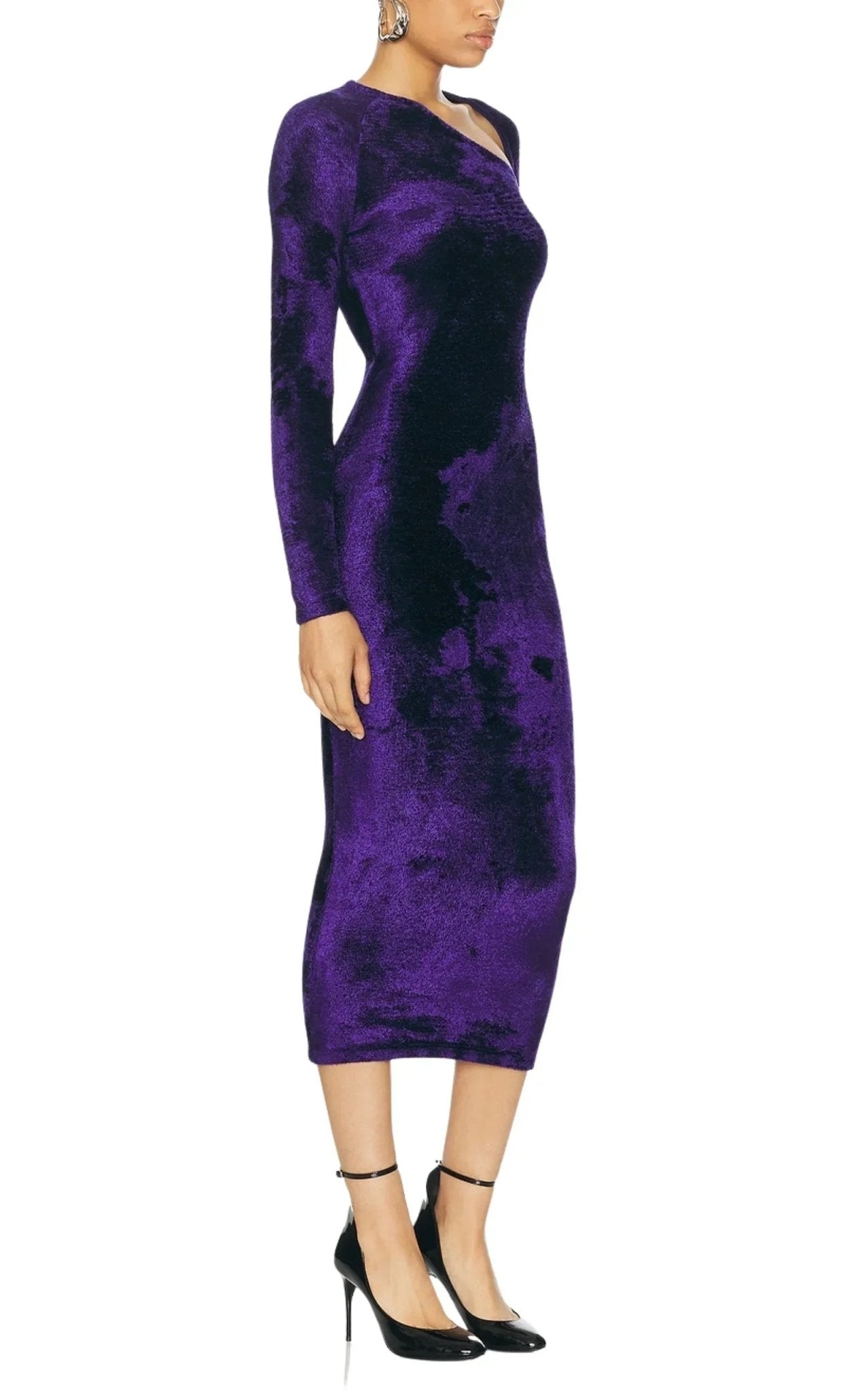 Alaïa Alaïa Velvet Maxi Dress in Violet - Runway Catalog