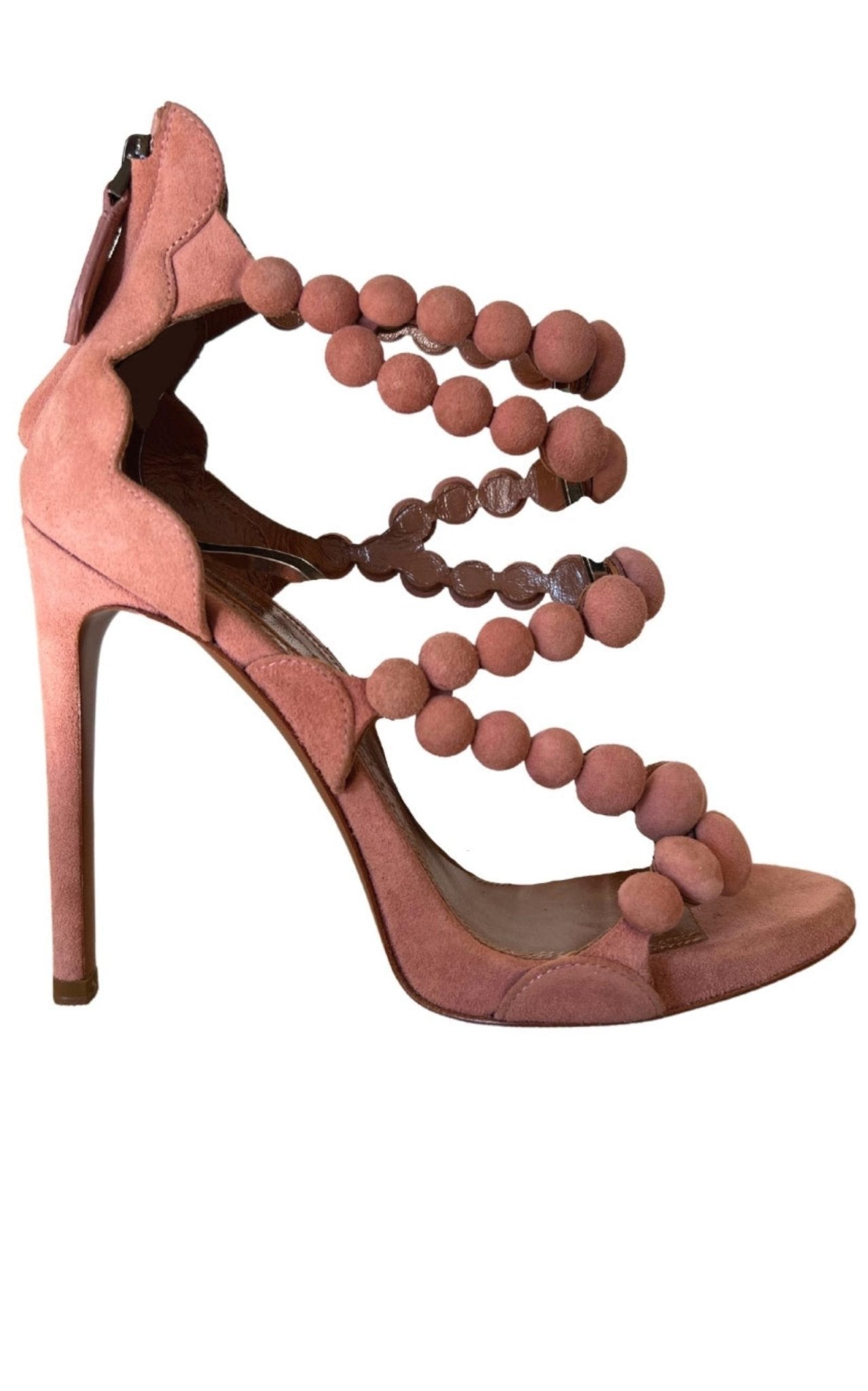 Alaïa Bombe Suede High Heel Sandals - Runway Catalog