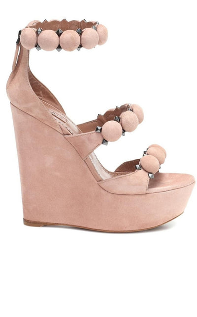 Alaïa Bombe Suede Wedge Shoes Sandals - Runway Catalog