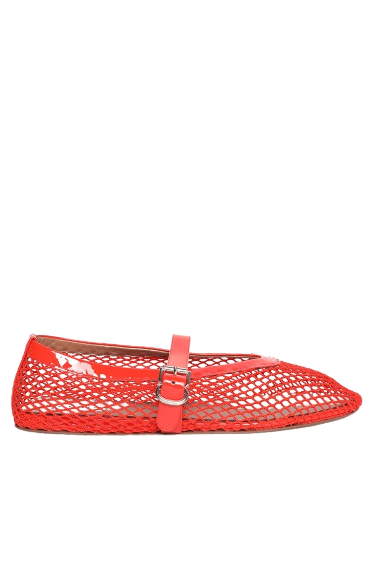 Alaïa Leather - trimmed Fishnet Ballet Flats - Runway Catalog