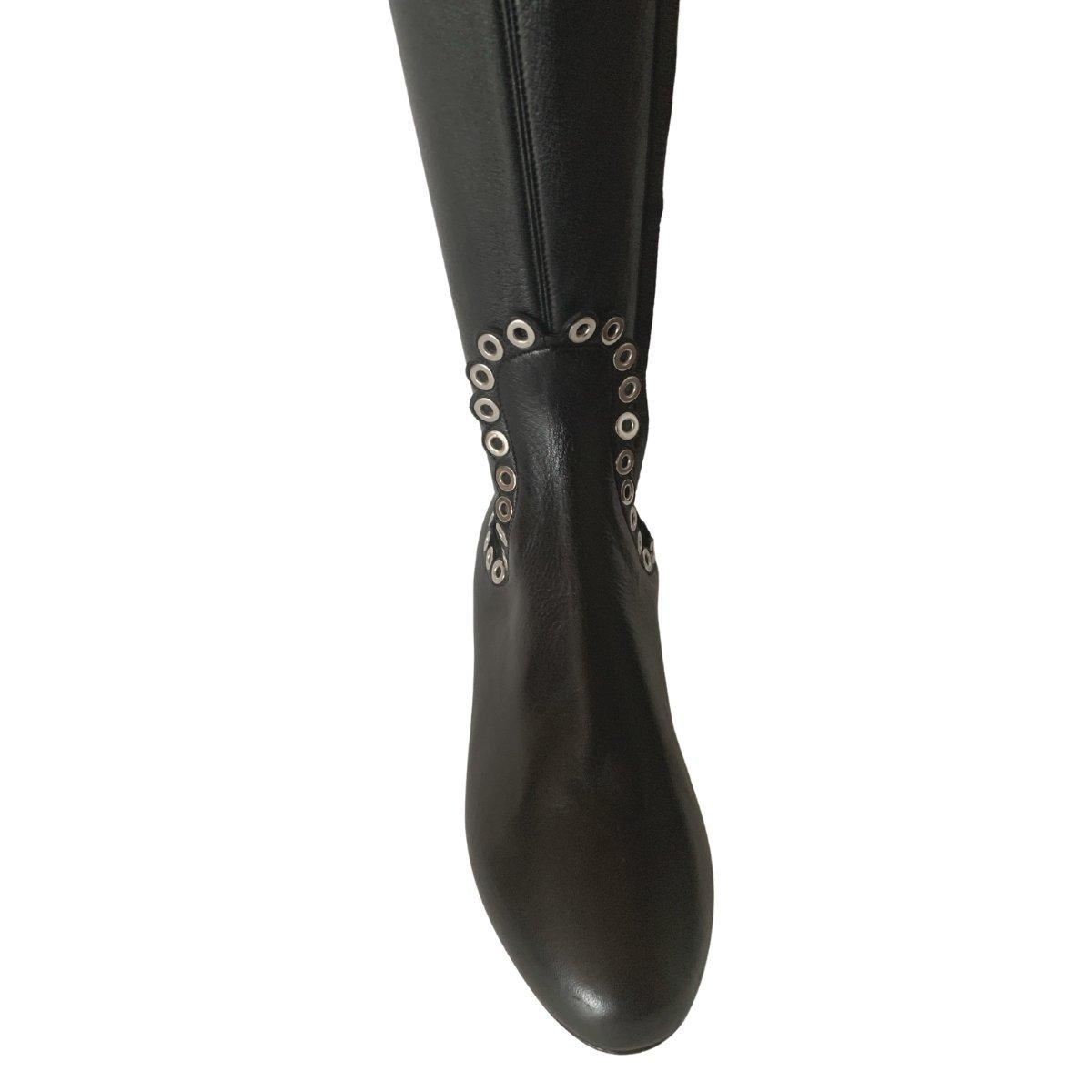 Over Knee Studded Flat Boots Alaïa