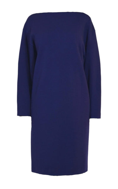 Alaïa Purple Wool Midi Dolman Long Sleeve Dress - Runway Catalog