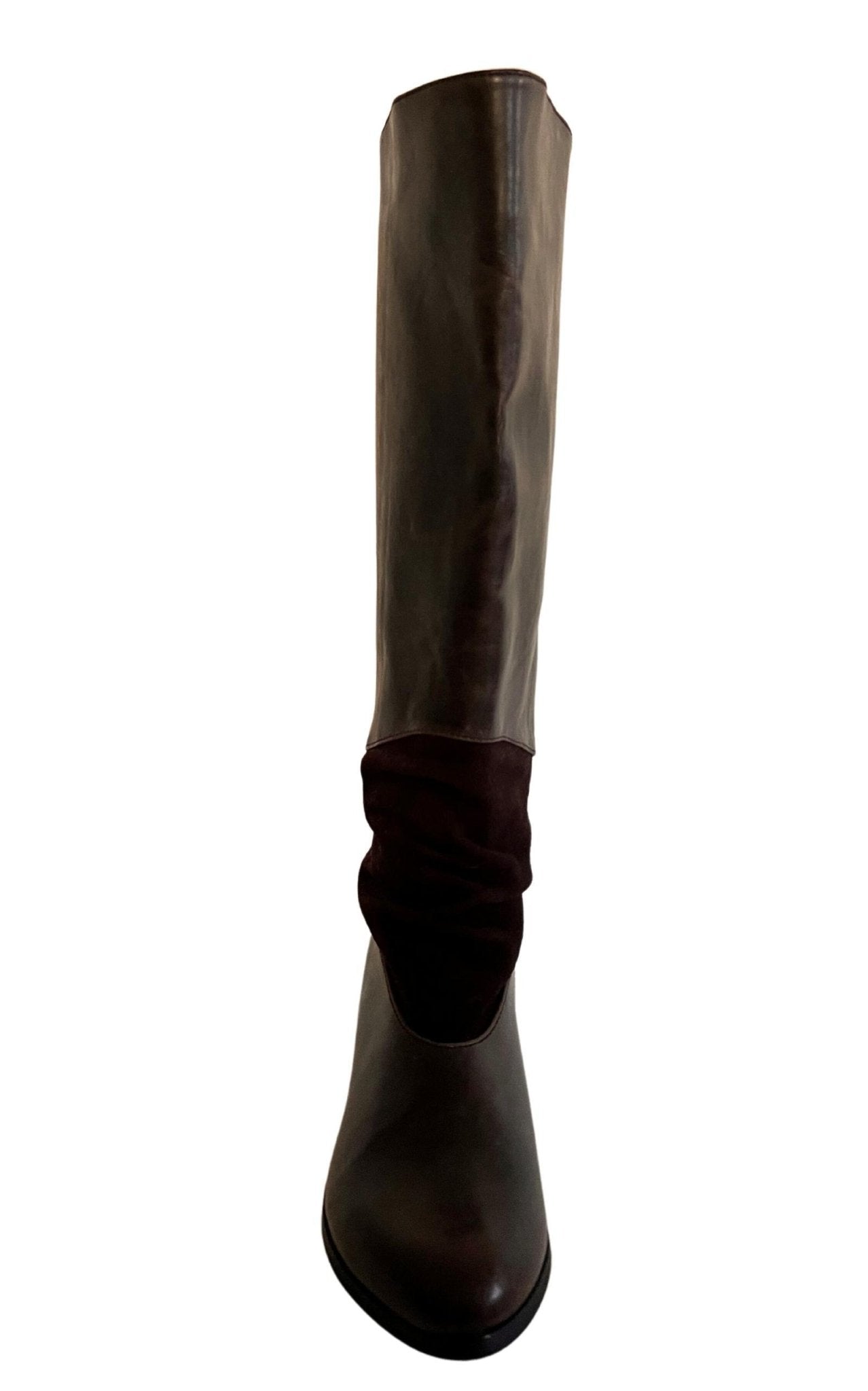 ALDO Brown Leather Riding Boots - Runway Catalog