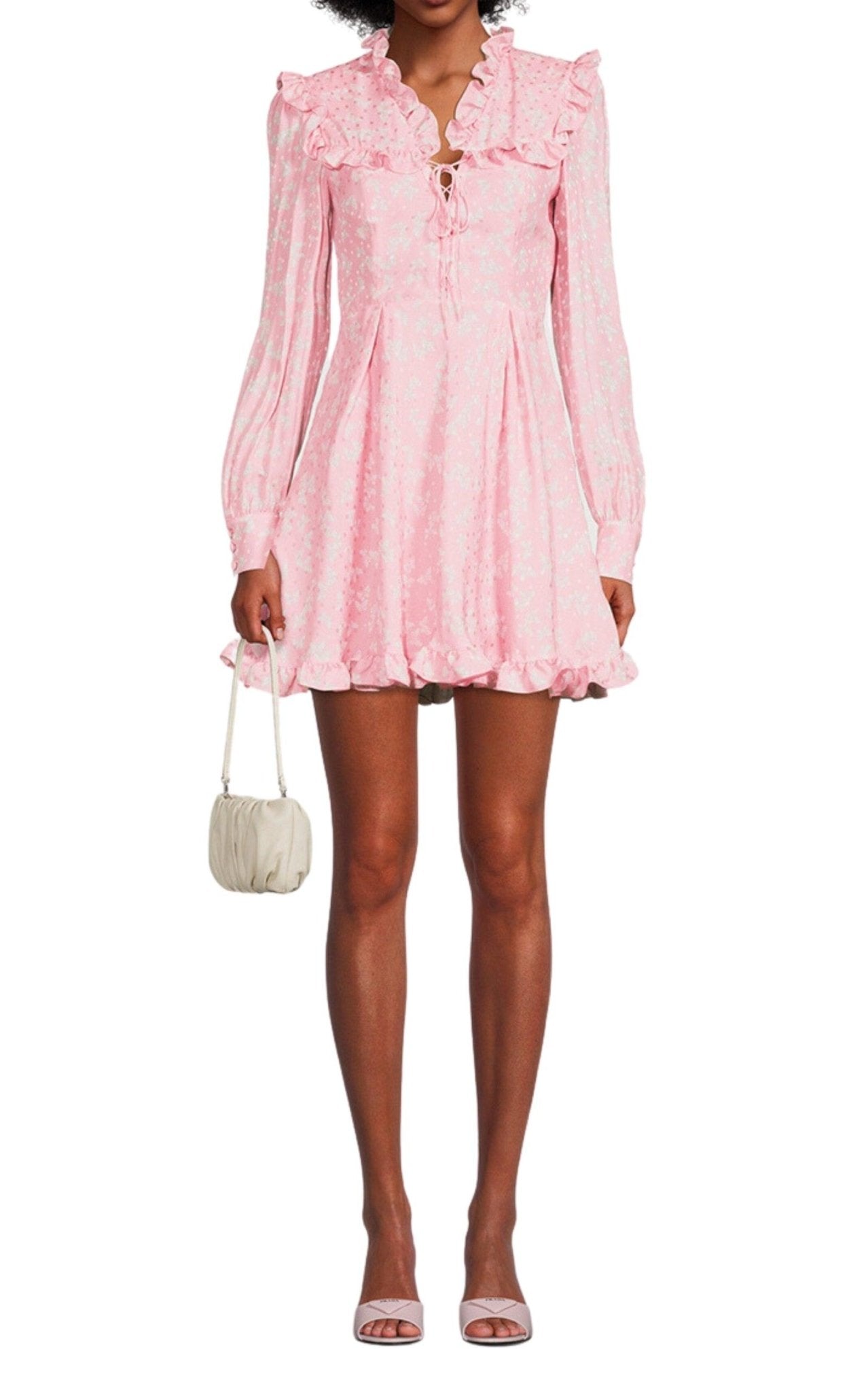 Alessandra Rich Butterfly Jacquard Silk Mini Dress - Runway Catalog