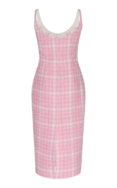 Checked Tweed Midi Dress Alessandra Rich