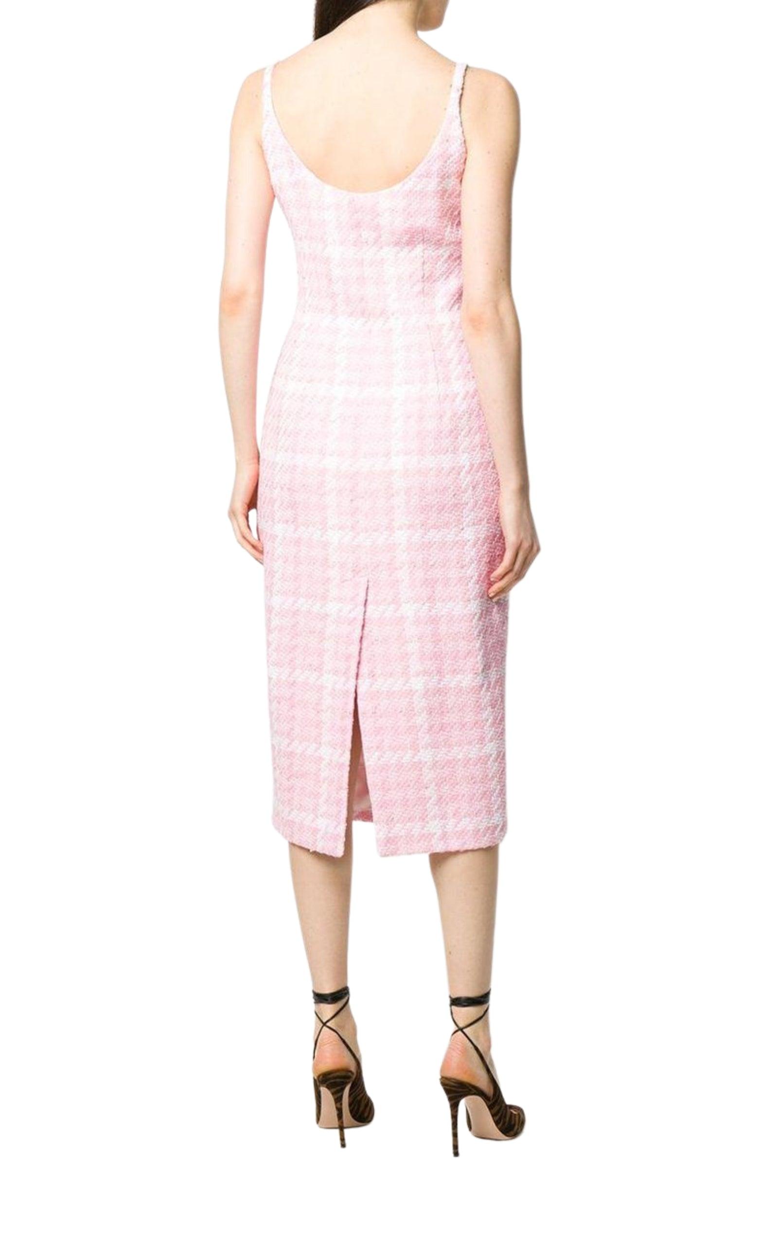 Checked Tweed Midi Dress Alessandra Rich