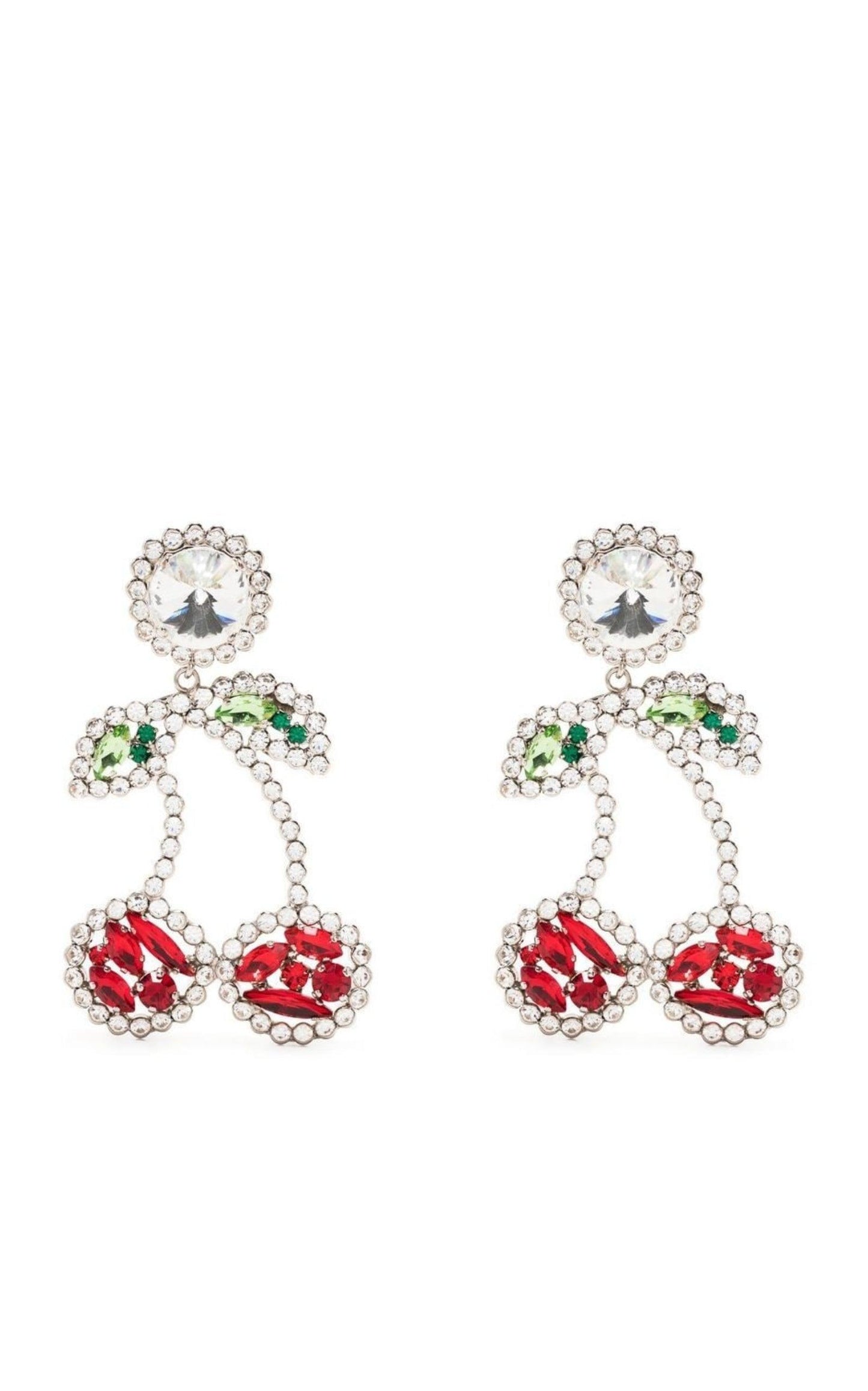 Cherry Crystal Clip-On Earrings Alessandra Rich