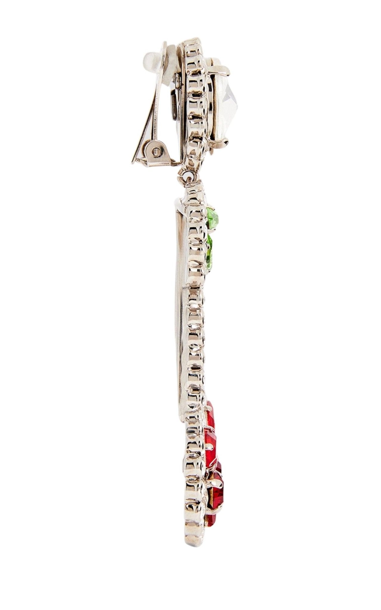 Alessandra Rich Cherry Crystal Clip - On Earrings - Runway Catalog