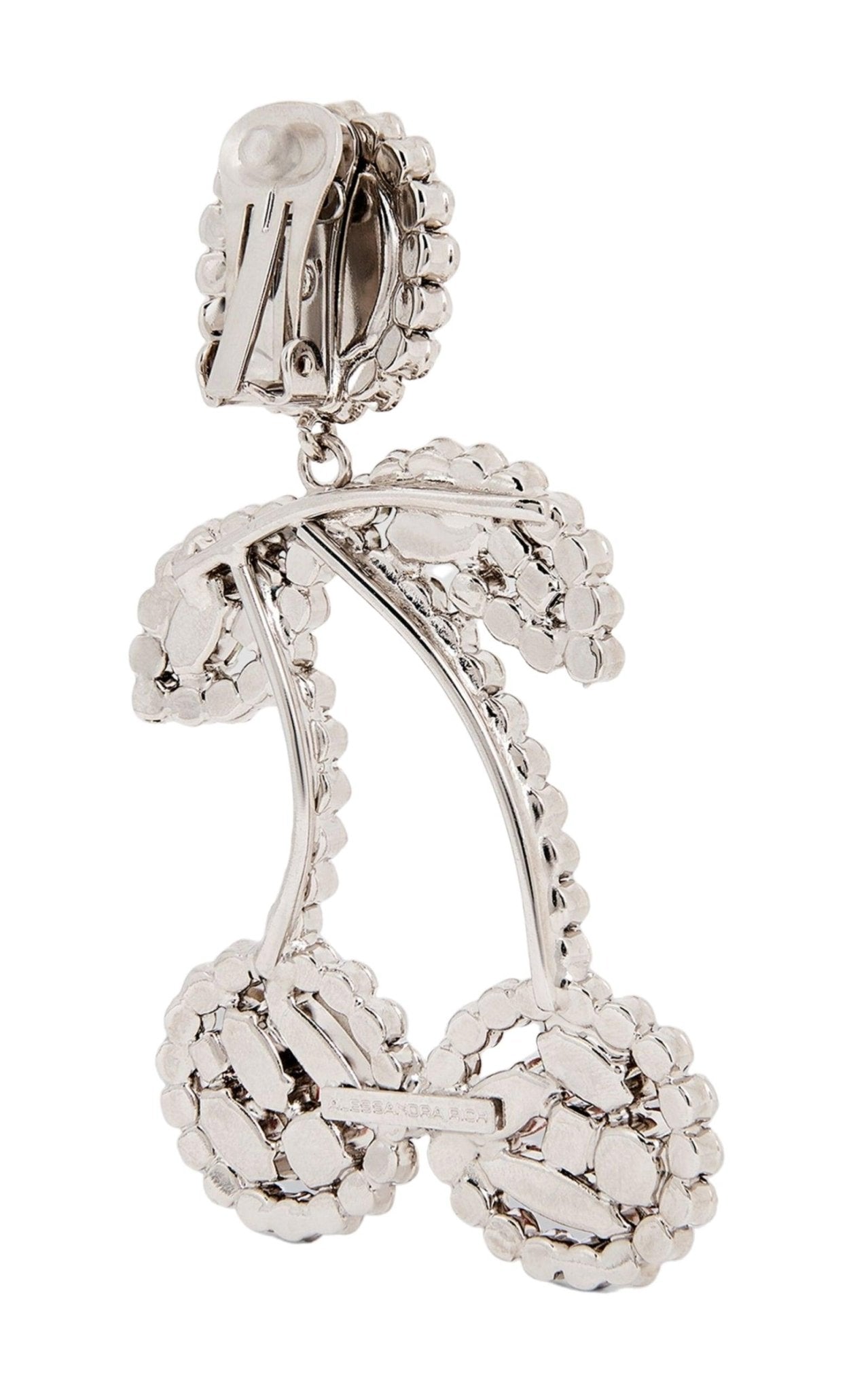 Alessandra Rich Cherry Crystal Clip - On Earrings - Runway Catalog