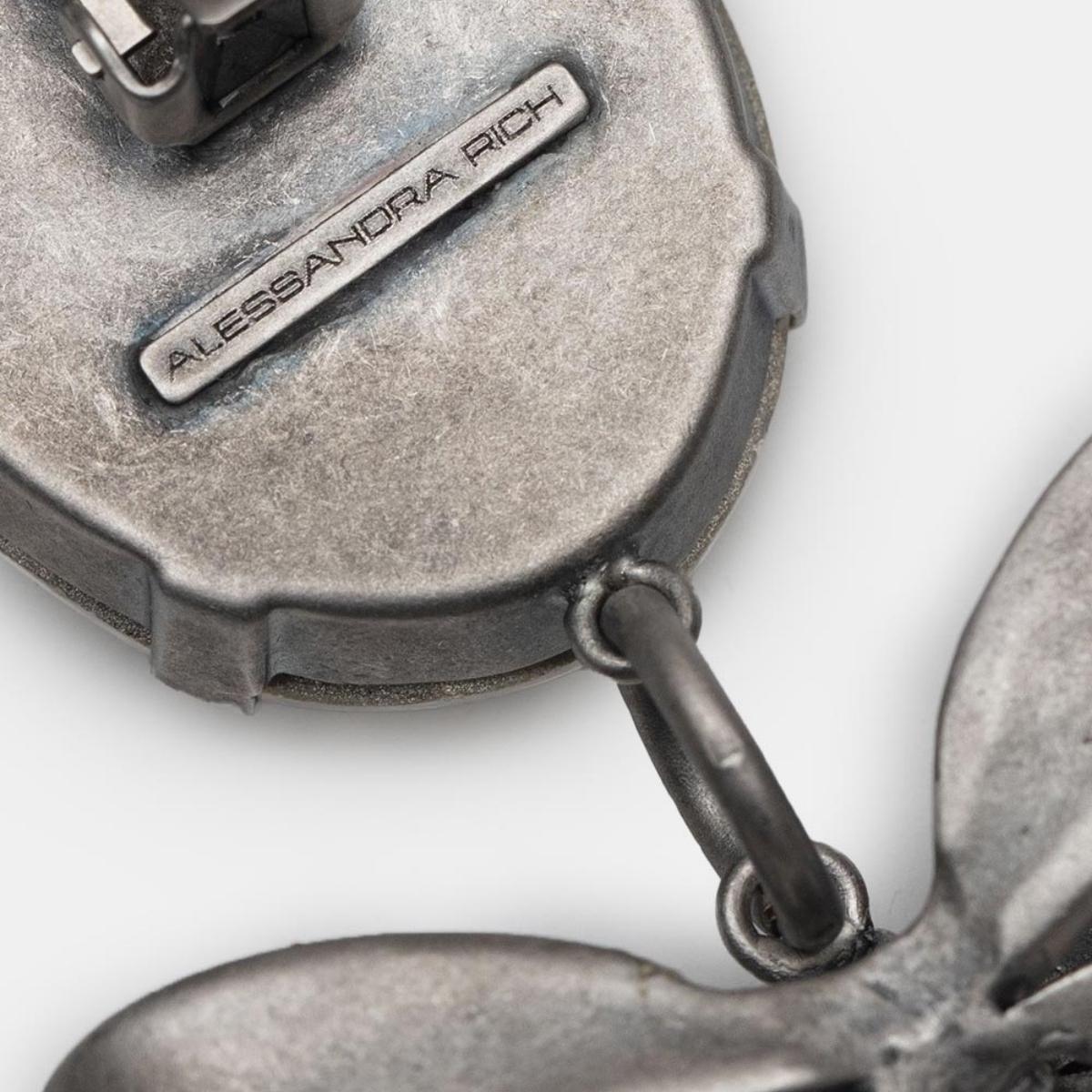 Alessandra Rich Crystal Bow Pearl Drop Earring - Runway Catalog