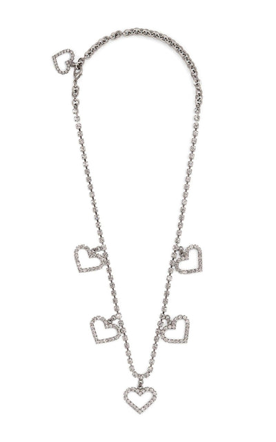 Alessandra Rich Crystal Heart Necklace - Runway Catalog