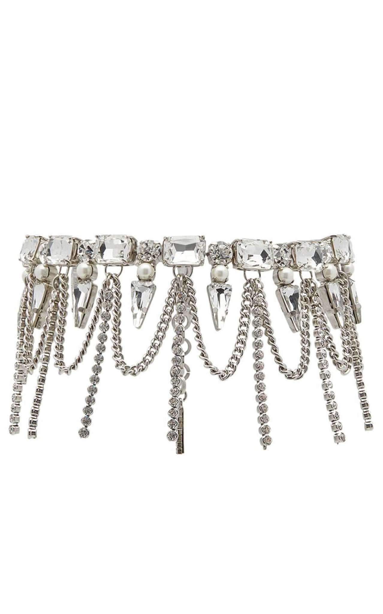 Alessandra Rich Crystal - Layered Chocker Necklace - Runway Catalog