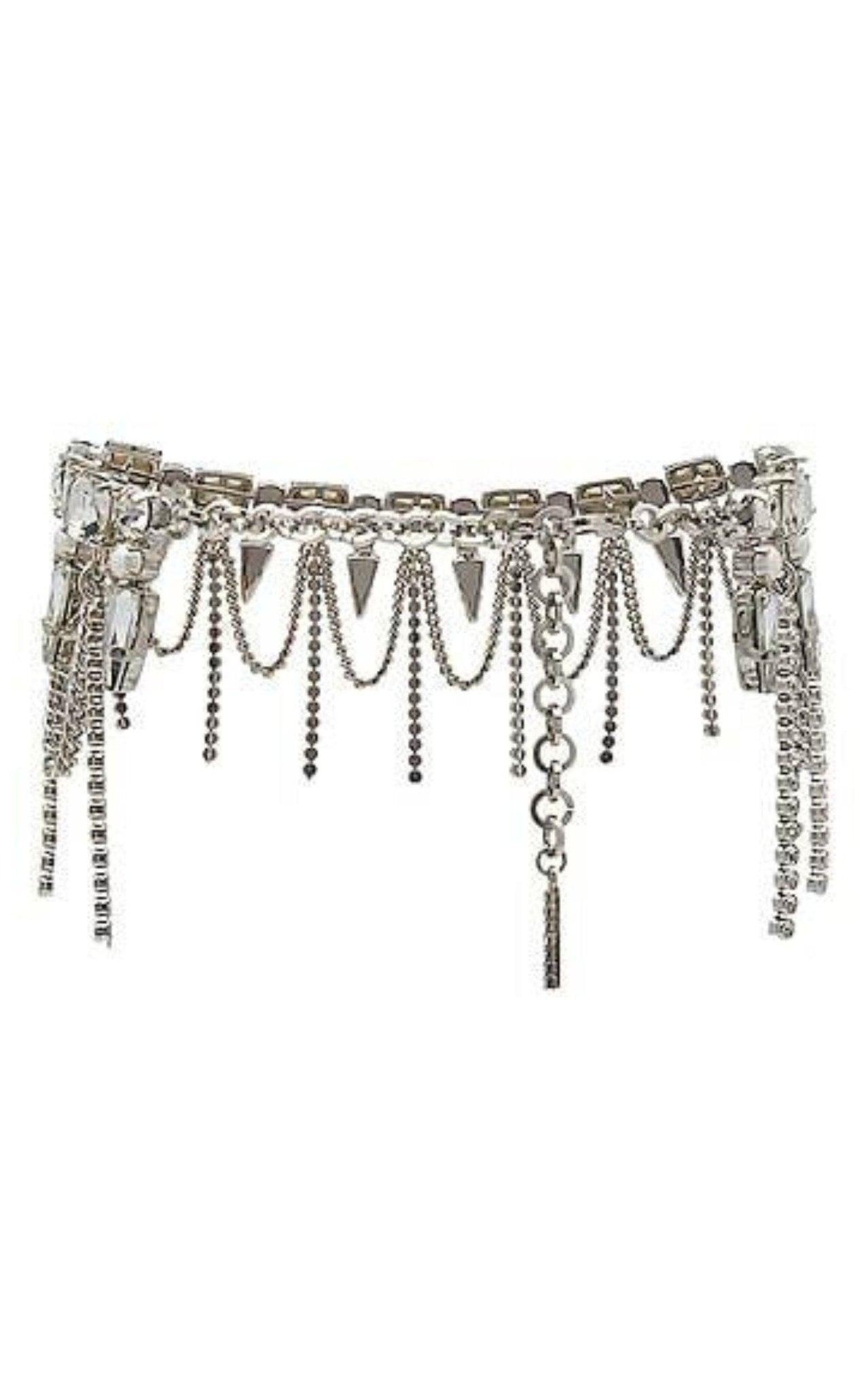 Alessandra Rich Crystal - Layered Chocker Necklace - Runway Catalog