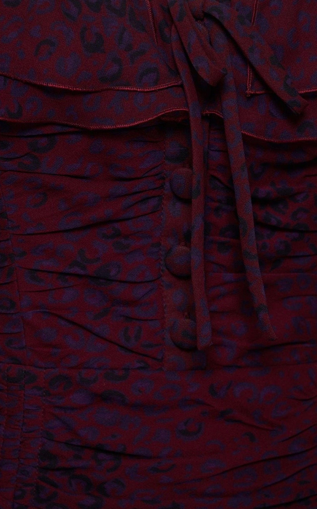 Alessandra Rich Leopard Print Silk Georgette Mini Dress - Runway Catalog