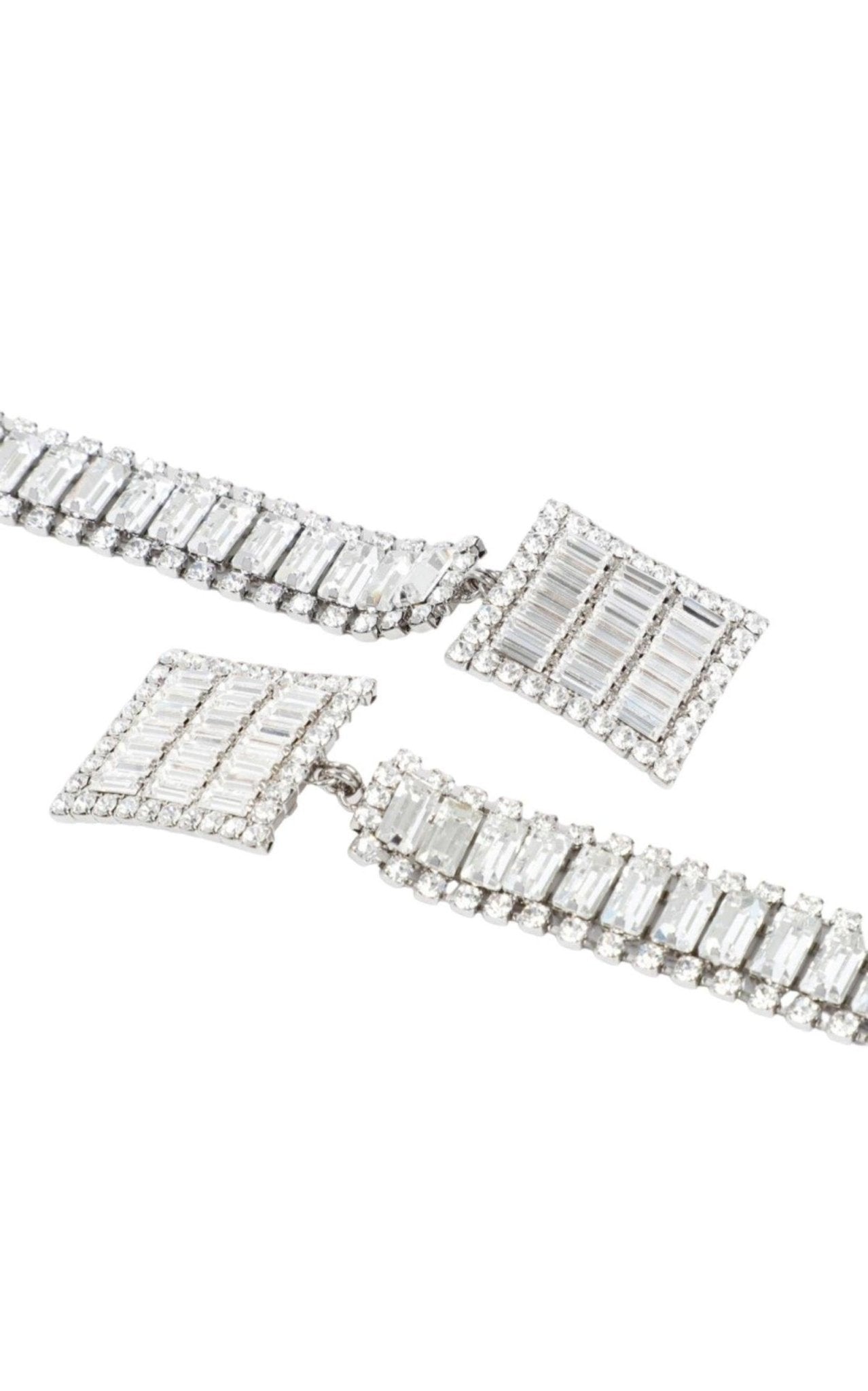 Alessandra Rich Long Crystal - embellished Earrings - Runway Catalog