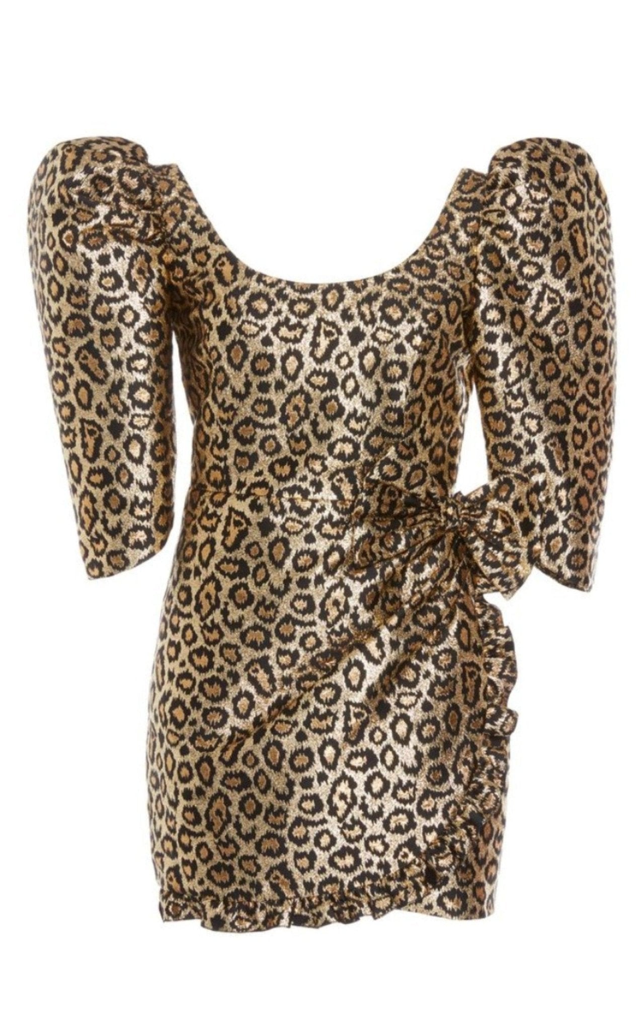 Alessandra Rich Lurex Leo Jacquard Mini Dress - Runway Catalog