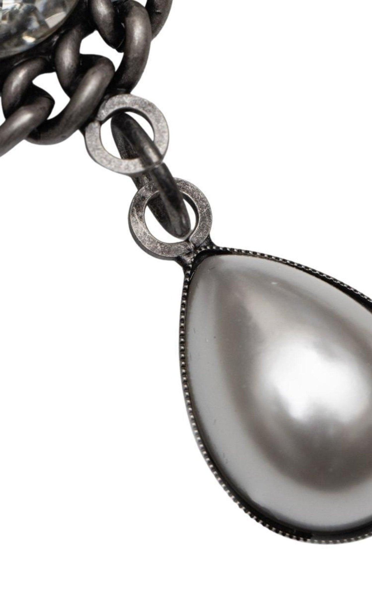 Alessandra Rich Pearl Drop Clip - On Earrings - Runway Catalog