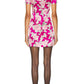 Rose-Print Silk Satin Mini Dress Alessandra Rich