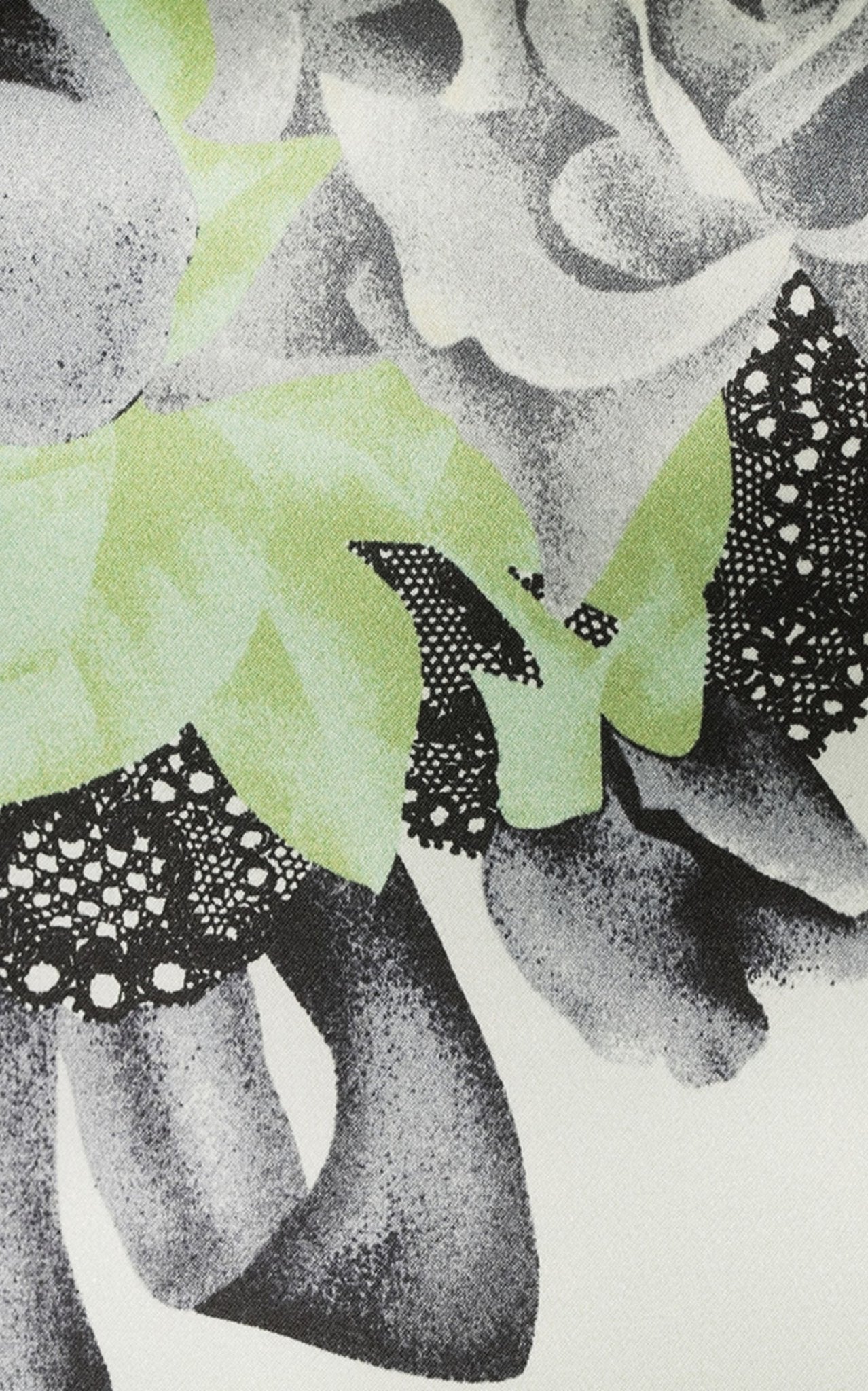 Alessandra Rich Silk Satin Rose Print Midi Dress - Runway Catalog