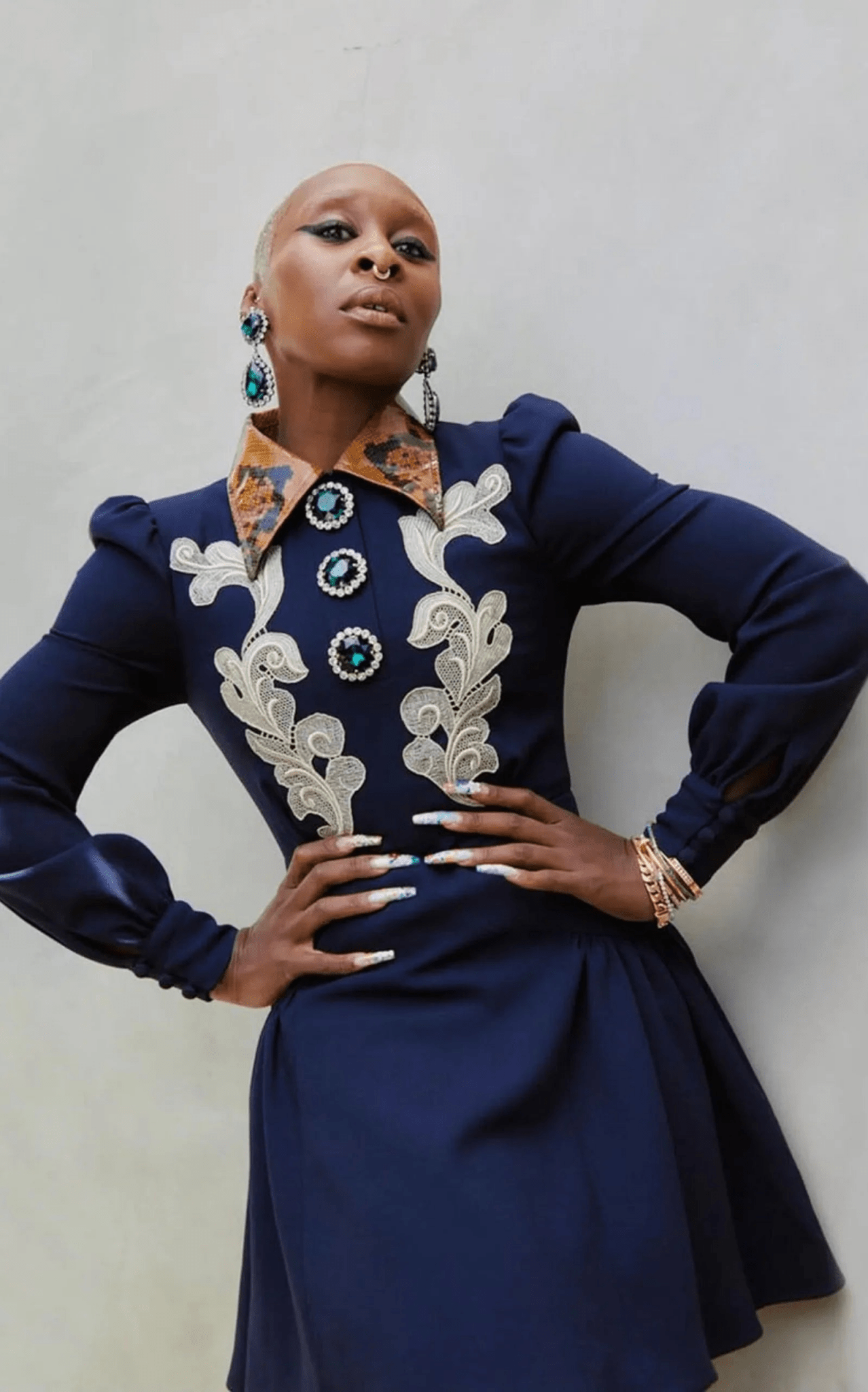 Alessandra Rich Wool Crepe Mini Dress With Python Print Collar - Runway Catalog