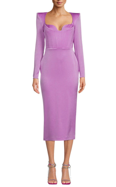 Alex Perry Blythe Satin Crepe Corset Dress - Runway Catalog