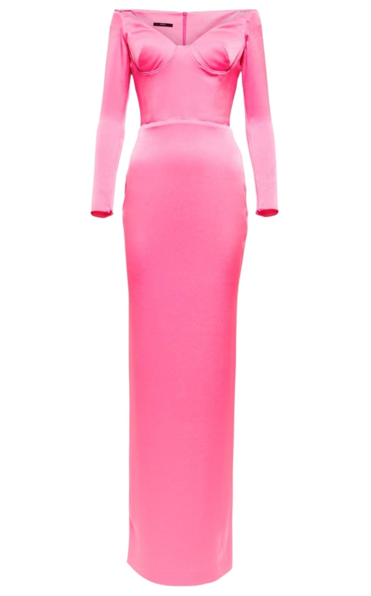 Alex Perry Lane Satin Crepe Off Shoulder Gown - Runway Catalog