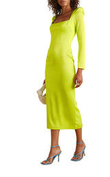 Manor Strong-Shoulder Midi Dress Alex Perry