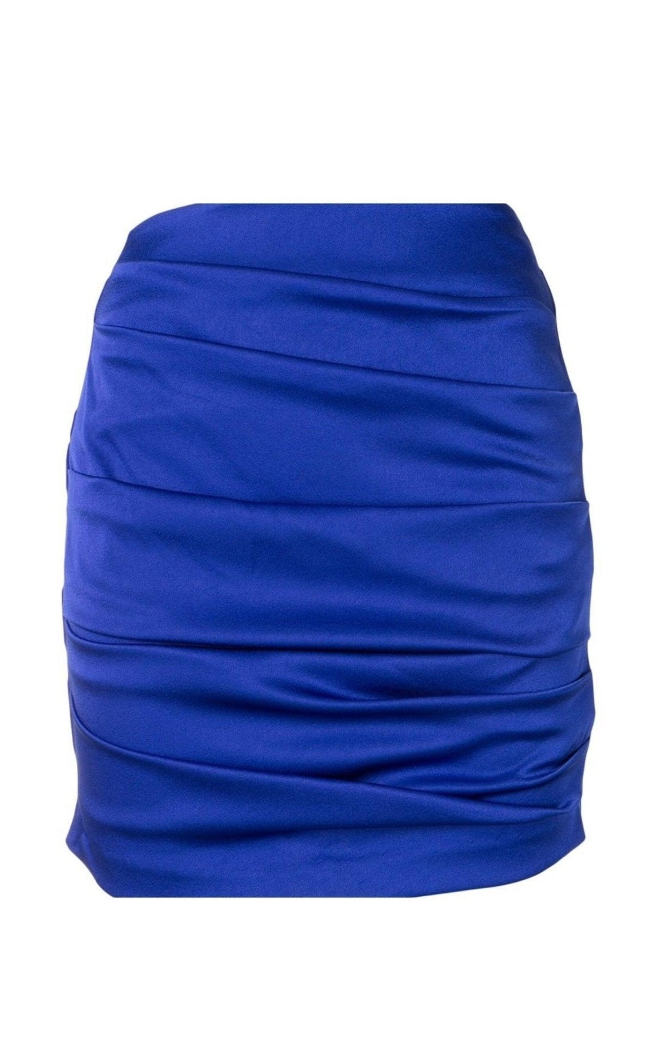 Alex Perry Satin Crepe Ruched Mini Skirt - Runway Catalog