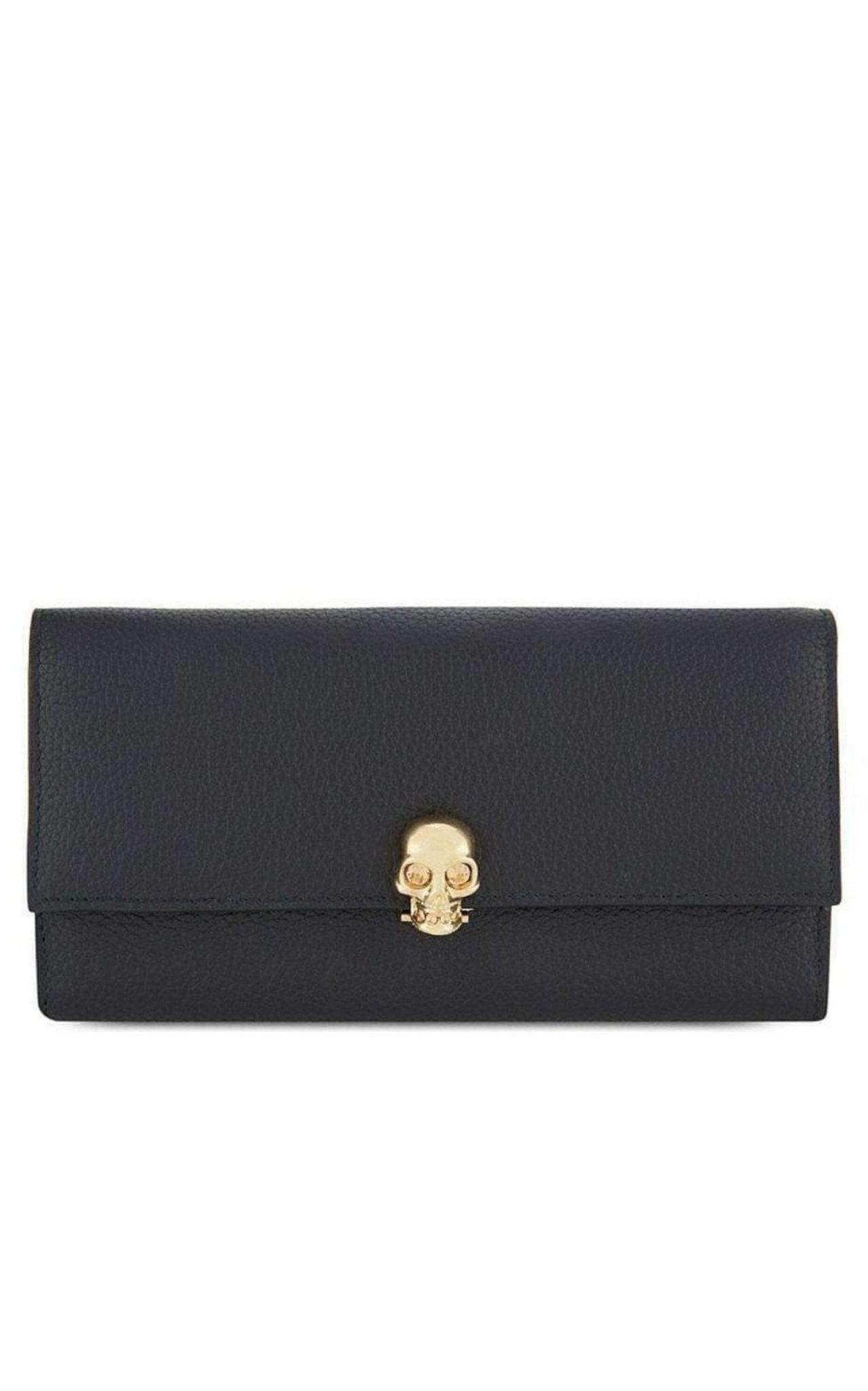 Alexander McQueen Continental Scull Leather Wallet - Runway Catalog
