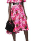 Flower Print Silk Tea Dress Alexander McQueen