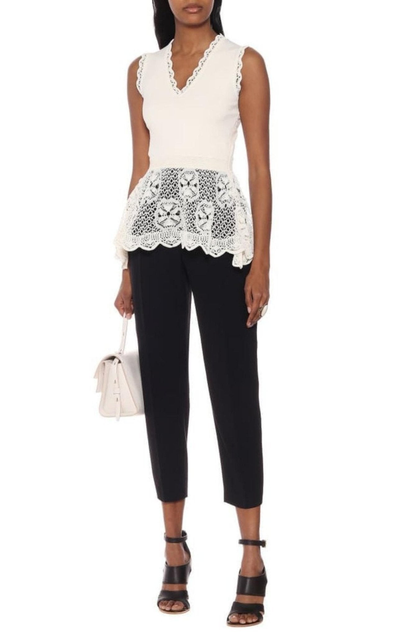 Alexander McQueen Lace - details Peplum Top - Runway Catalog