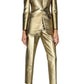 Metallic Moire Cigarette Pants Alexander McQueen