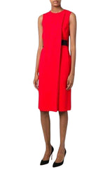 Belt Detail Red Sheath Dress Alexander Wang