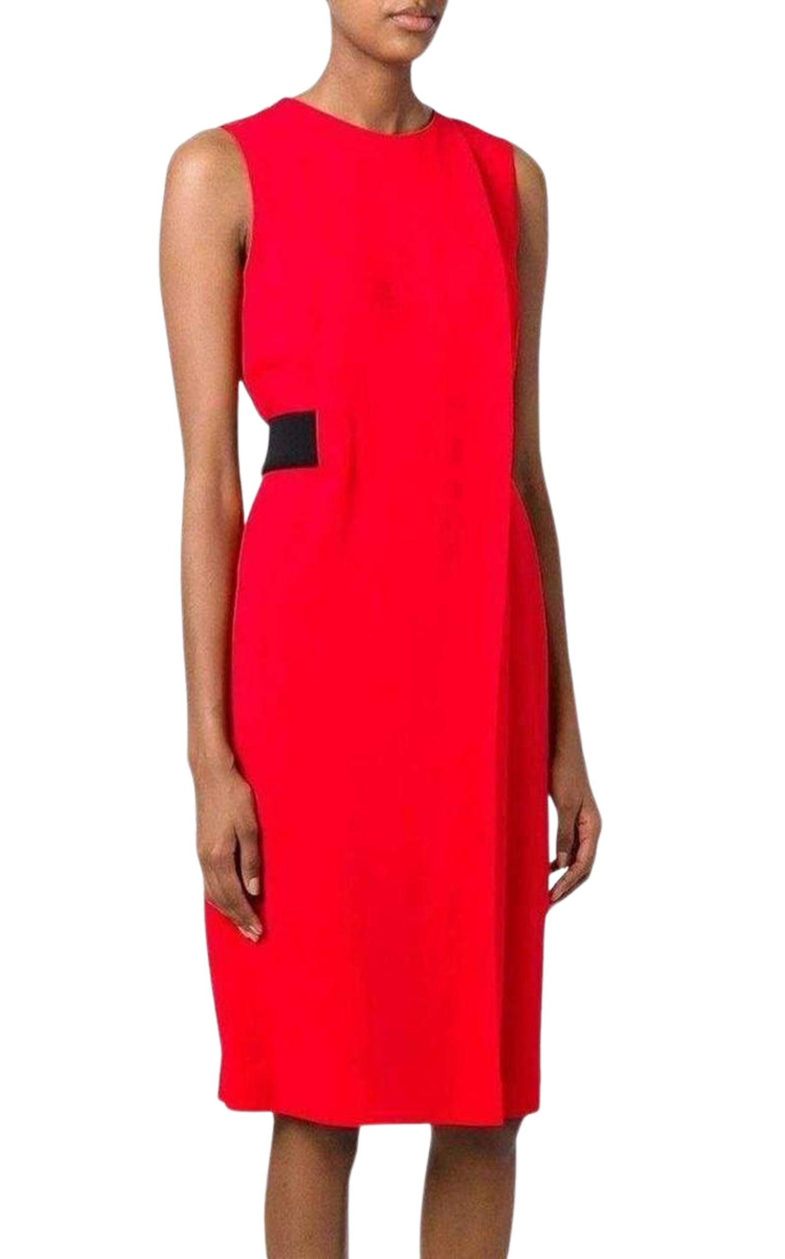 Belt Detail Red Sheath Dress Alexander Wang