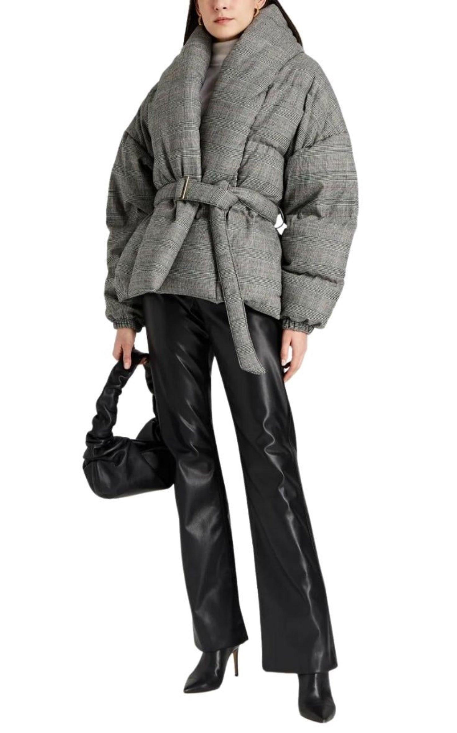 Checked Stretch-Wool Puffer Jacket Alexandre Vauthier